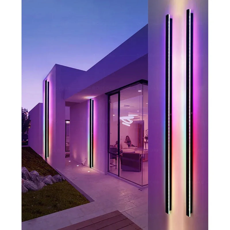 Smart Outdoor Wall Light - Colourful Remote-Controlled Porch & Patio Lamp