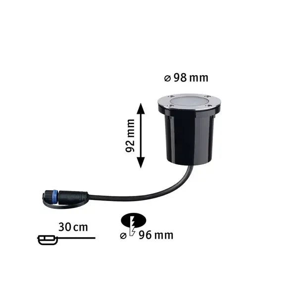 Outdoor Plug & Shine Floor Single Luminaire Insect Friendly - Anthracite