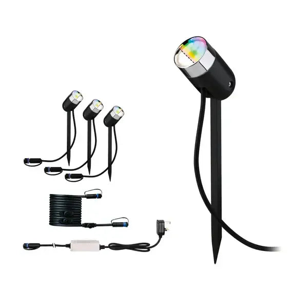 Outdoor Plug & Shine LED Garden Spotlight Pike