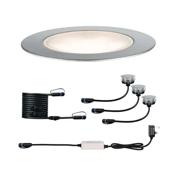 Outdoor Plug & Shine LED Recessed Floor Luminaire Mini Set - Anthracite