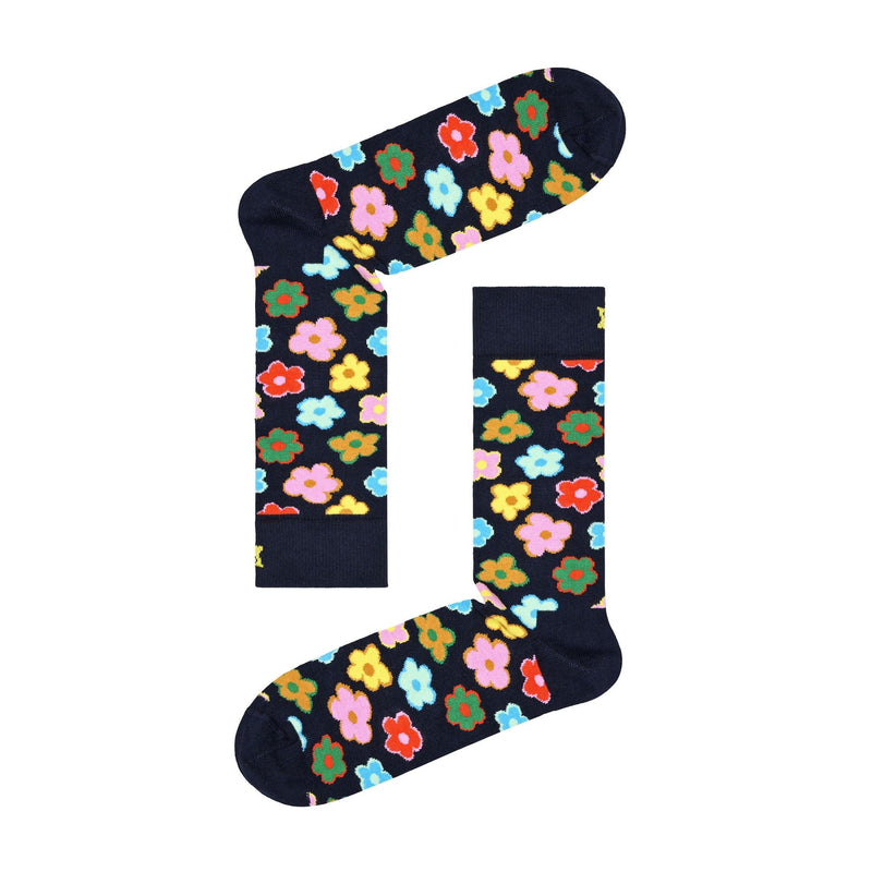 1 Pack Mens & Ladies Cotton Flower Design Socks