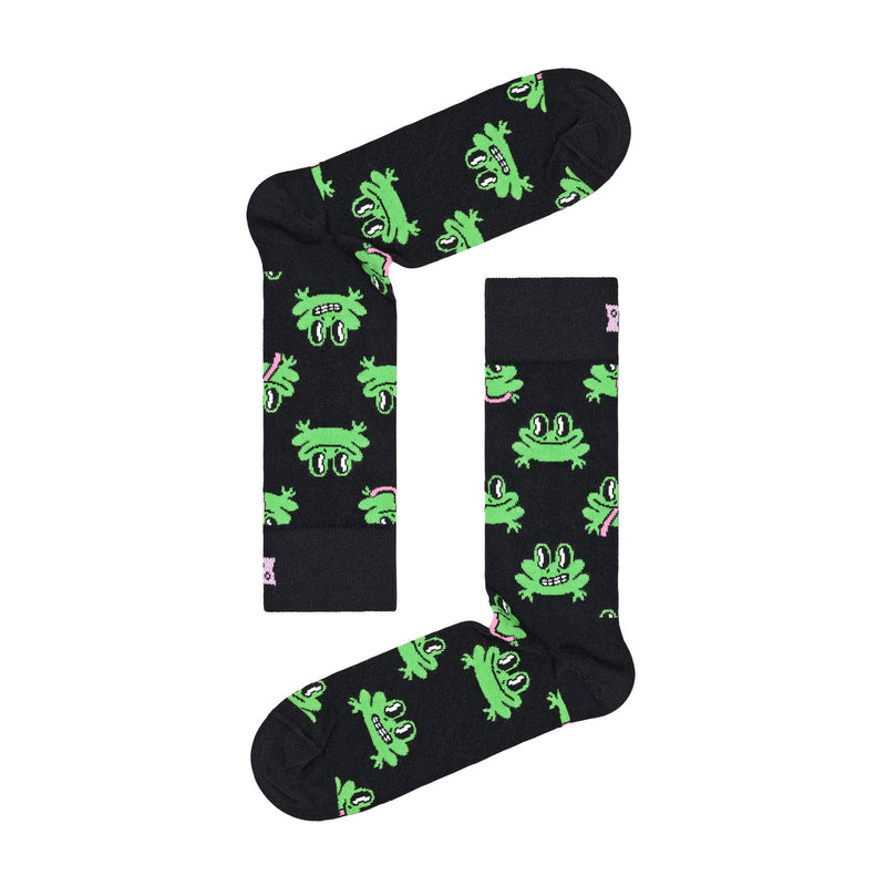 1 Pack Mens & Ladies Cotton Black Frog Design Socks