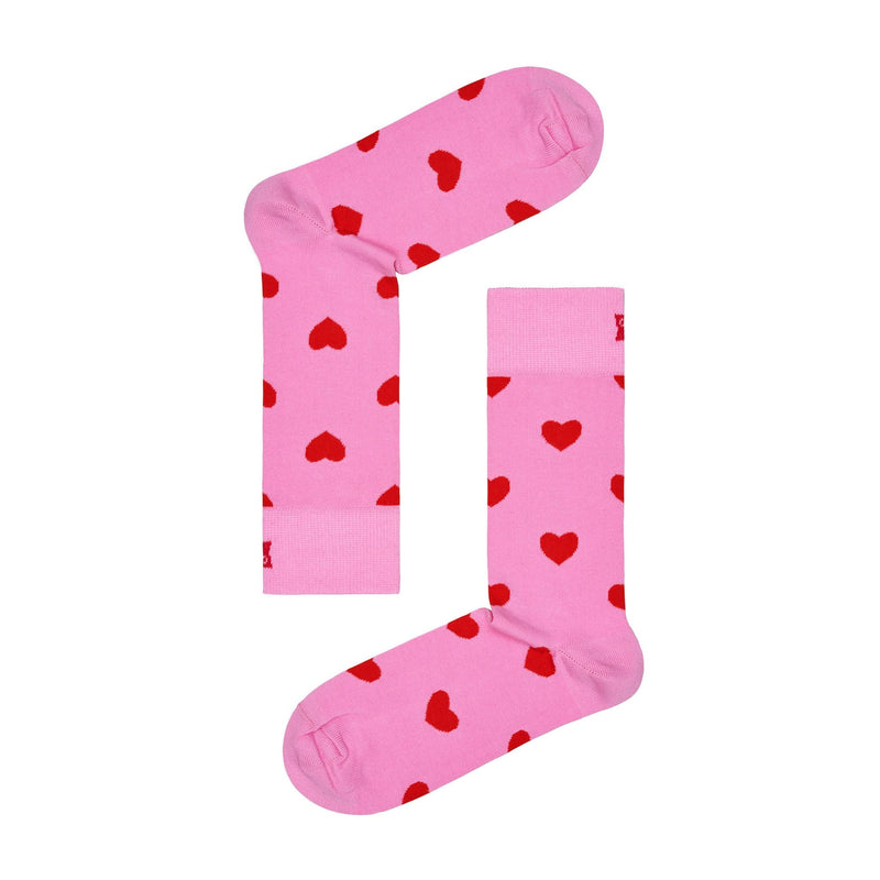 1 Pack Unisex Cotton Pink Valentines Heart Design Socks