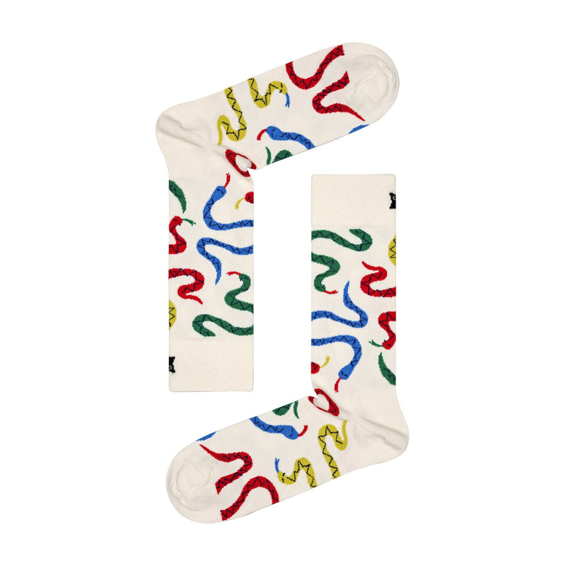 1 Pack Unisex Cotton Bright Colourful Snakes Design Socks