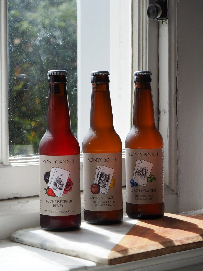 Kombucha Mixed Case, Raw, Unfiltered 330ml (12 or 24 Pack)