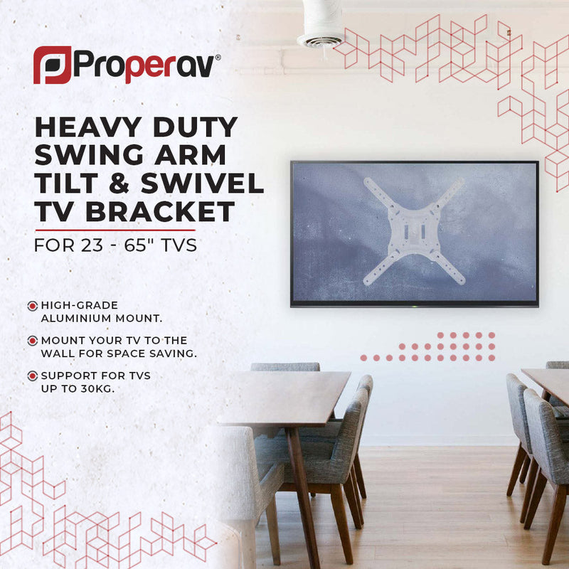 ProperAV TV Wall Bracket (23" - 55" / 30kg Capacity / VESA Max. 400x400)