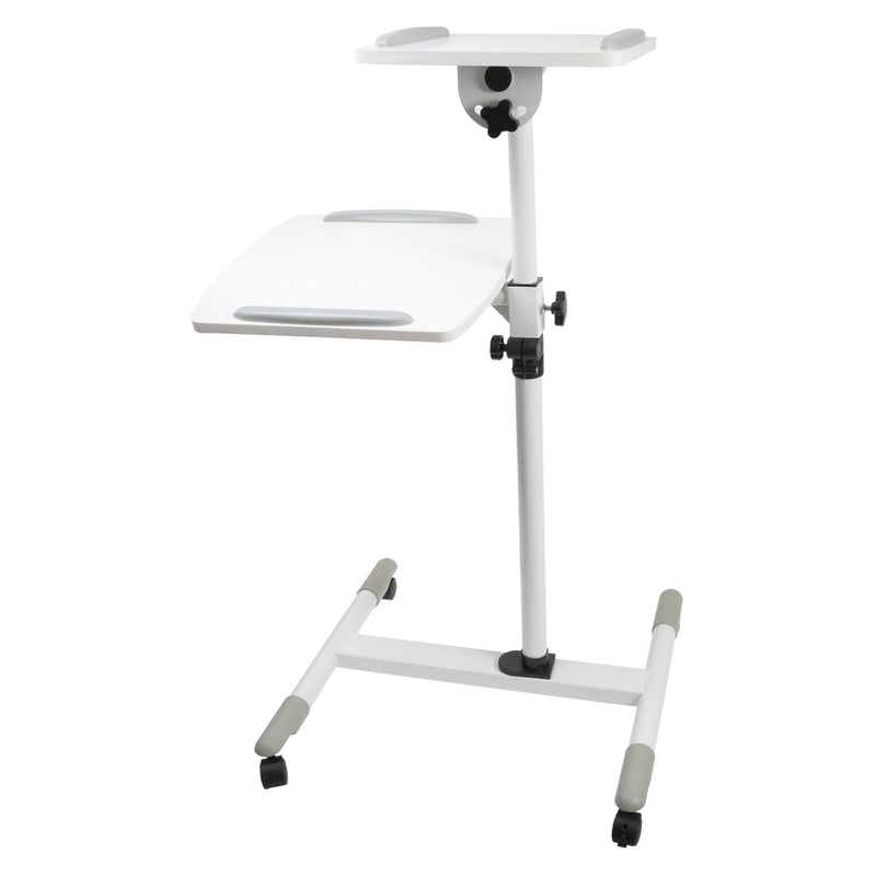 ProperAV Mobile Desk Workstation & Projector Stand - White