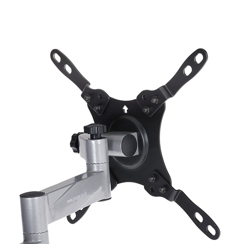 ProperAV TV Wall Bracket for Motorhome / RV / Caravan / Boat (13" – 43” / 15kg Capacity / VESA Max. 200x200) – Silver