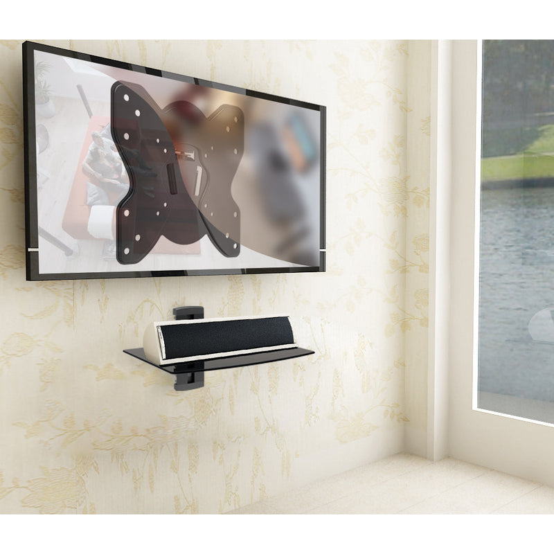 ProperAV Flat TV Wall Bracket (23" - 43" / 25kg Capacity / VESA Max. 200x200) - Black