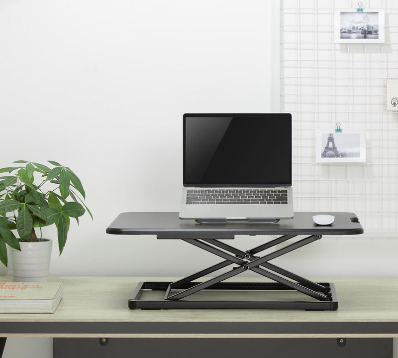 ProperAV LITE Stand Up Desk Converter with Variable Height Settings - Black