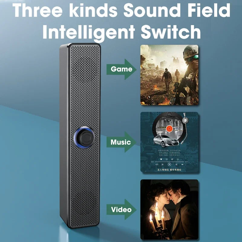 PC Soundbar – Bluetooth & USB Speaker for TV, Laptop & Gaming