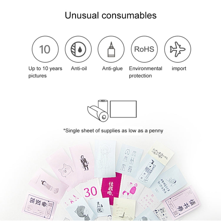 PAPERANG P2 Portable Bluetooth Printer Thermal Photo Phone Wireless Connection Printer, P2 White