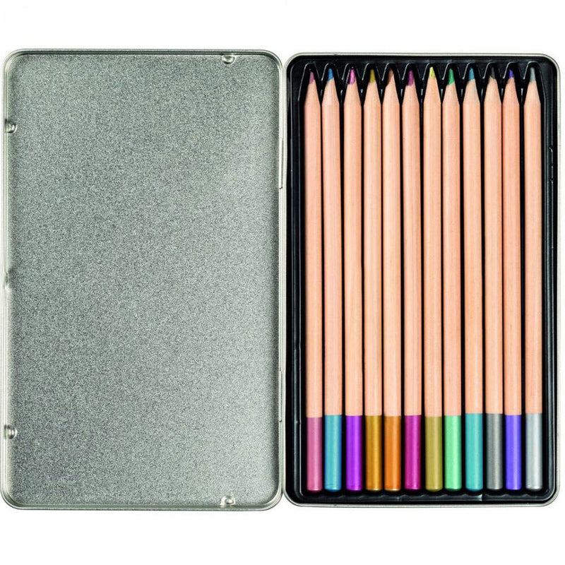 Metallic Neon Coloured Pencils - 12 pieces by Walther