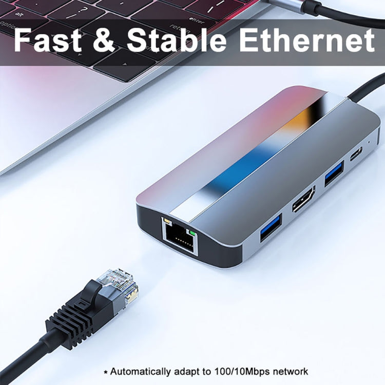 BYL-2206 9 in 1 USB-C / Type-C to USB Multifunctional Docking Station HUB Adapter, BYL-2206