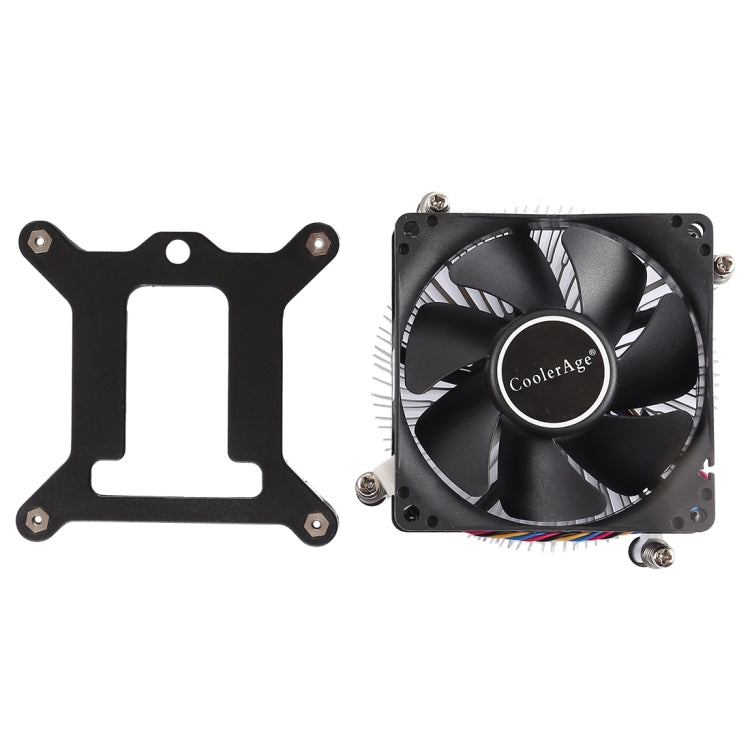 4Pin CPU Cooler Mute Silent Fan Thickened Aluminum Heat Sink for Intel 1155 / 1150 / 1151, Intel 1155 / 1150 / 1151