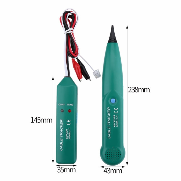 BSIDE MS6812 RJ11 & RJ45 Telephone Line Cable Tracker, Including Sender & Receiver, MS6812