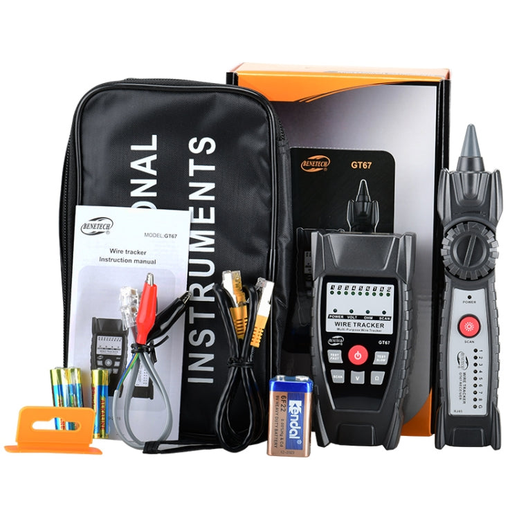 BENETECH GT67 RJ11 / RJ45 Multifunctional Cable Tester Line Finder Net Cable Detector, GT67 Cable Detector
