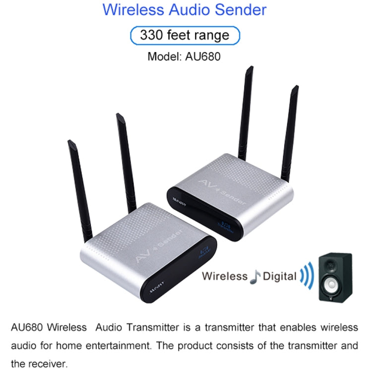 Measy AU680 Wireless Audio Speaker Transmission Box, Transmitter & Receiver, Transmission Distance: 100m, AU680