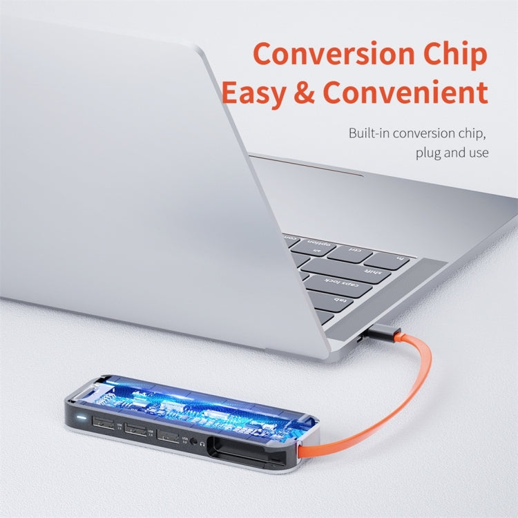 ROCK TR01 10 In 1 Type-C / USB-C to HDMI + VGA Multifunctional Extension HUB Adapter, TR01