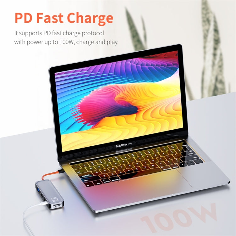 ROCK TR01 10 In 1 Type-C / USB-C to HDMI + VGA Multifunctional Extension HUB Adapter, TR01