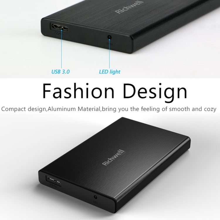 Richwell SATA R23-SATA-2TB 2TB 2.5 inch USB3.0 Interface Mobile Hard Disk Drive, 2TB