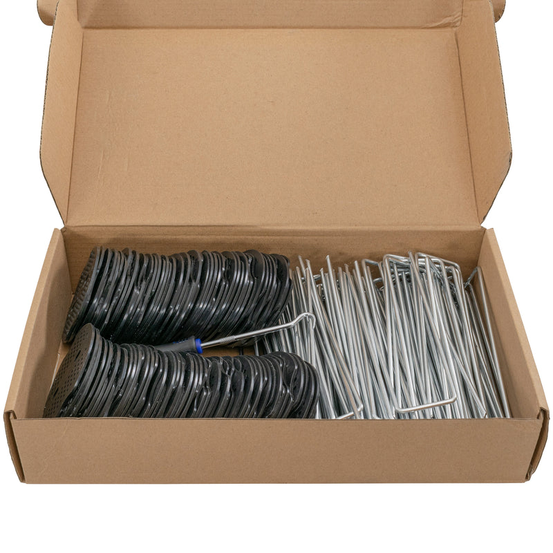 Metal Pegs (6"/150mm) with Buffer Washer and Blue Removal Tool Set