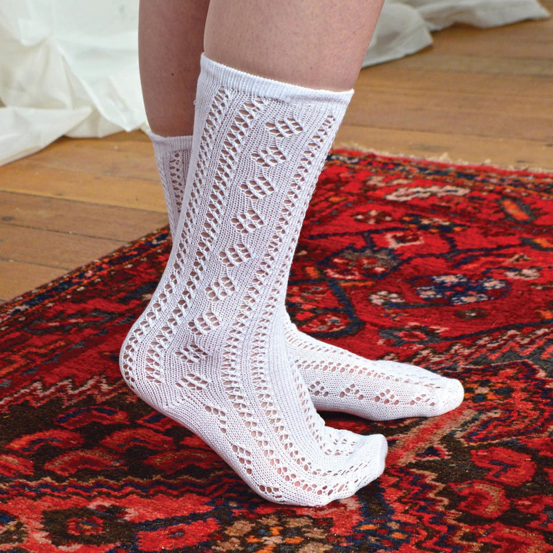 12 Pair Soft Cotton Rich Knee High White Uniform Kids Socks for School