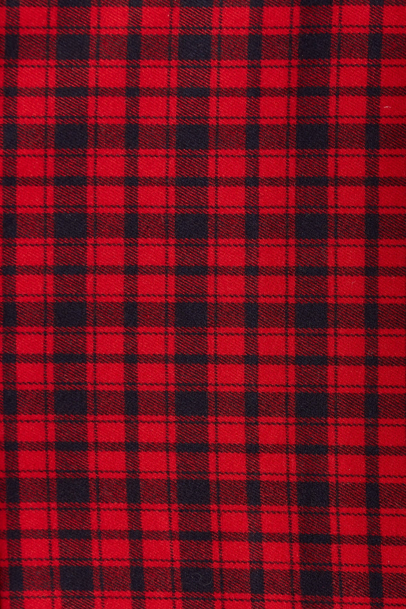 Louche Peppi Winter Gingham Midi Dress Red