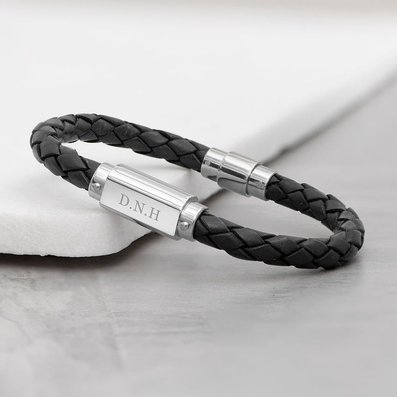 Personalised Luxury Men's Leather Bracelet