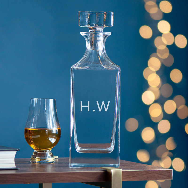 Personalised Timeless Initials Square Decanter