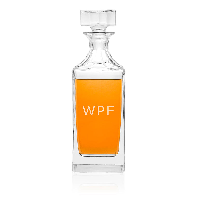 Personalised Timeless Initials Square Decanter