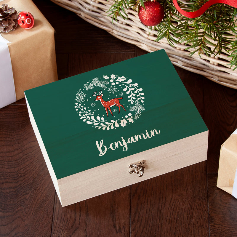 Personalised Woodland Deer Christmas Eve Box