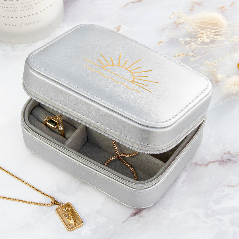 Sparkly Silver Sunset Jewellery Case