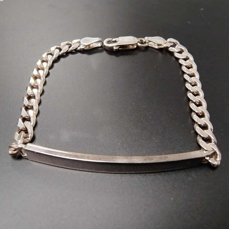 Personalised Child's Sterling Silver Chain and Link Bracelet