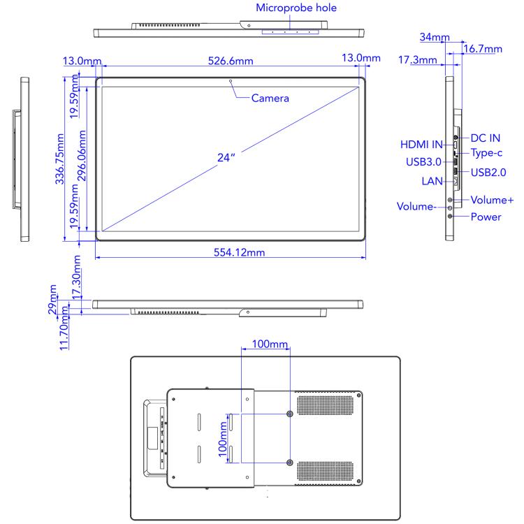 HSD2495T 24 inch IPS Display Advertising Machine Android 14 RK3576S 4GB+32GB, RK3576S 4GB+32GB