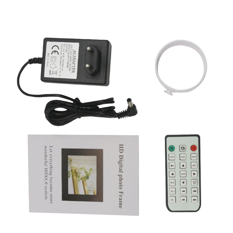 17.0 inch LED Display Digital Photo Frame with Holder / Remote Control, Allwinner Technology, Support USB / SD Card Input / OTG, US/EU/UK Plug, 17.0 inch, 17.0 inch/Without Touch Button Black