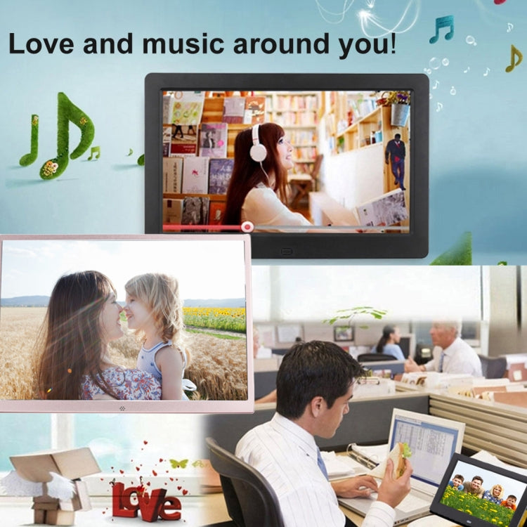 HSD1707 17 inch LED 1440X900 High Resolution Display Digital Photo Frame with Holder and Remote Control, Support SD / MMC / MS Card / USB Port, US Plug(Silver), HSD1707 17 inch