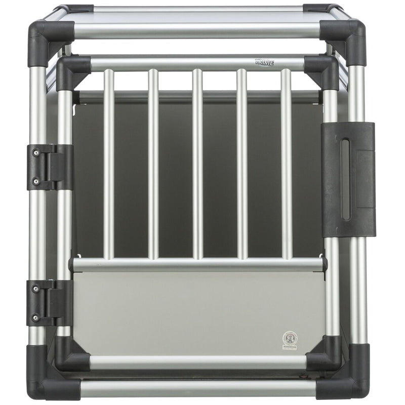 Trixie Transport Box, Aluminium – M–L: 60 × 65 × 86 cm, light grey/silver