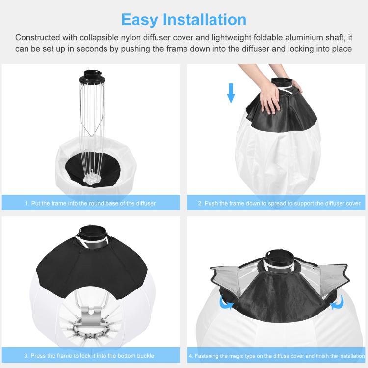 PULUZ 220V 120W Studio Video Light + 2.8m Light Holder + 65cm Foldable Lantern Softbox Photography Kit, 120W 2700K-6500K Light 2.8m Light Holder Kit UK Plug, 120W 2700K-6500K Light 2.8m Light Holder Kit US Plug...