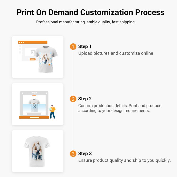 Summer Baggy Cotton Short Sleeve T-shirt Custom Made Print On Your Demand, Size: XXL, POD T-Shirt, XXL