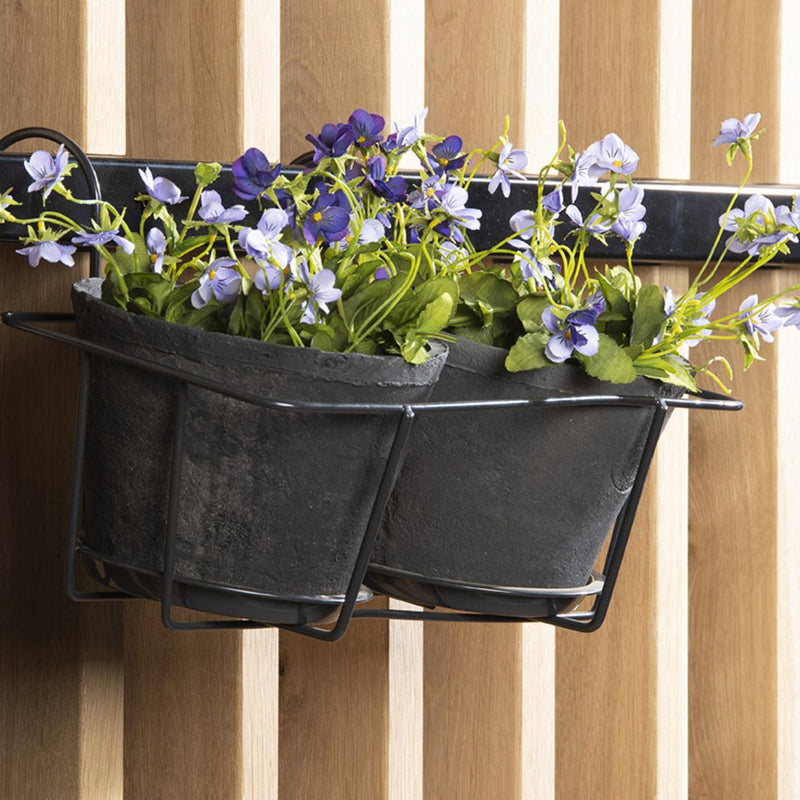 Balcony Pot Hanger Double Grey