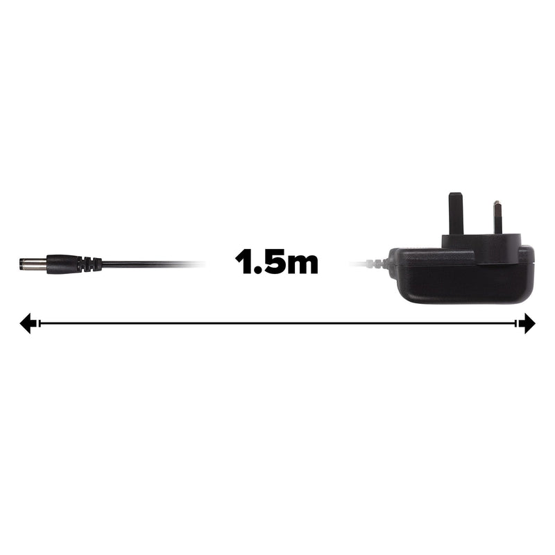 Maplin UK Switching Power Supply 12V DC 1 Amp 12W 2.1 x 5.5 x 12mm Plug - 1.5m Cable