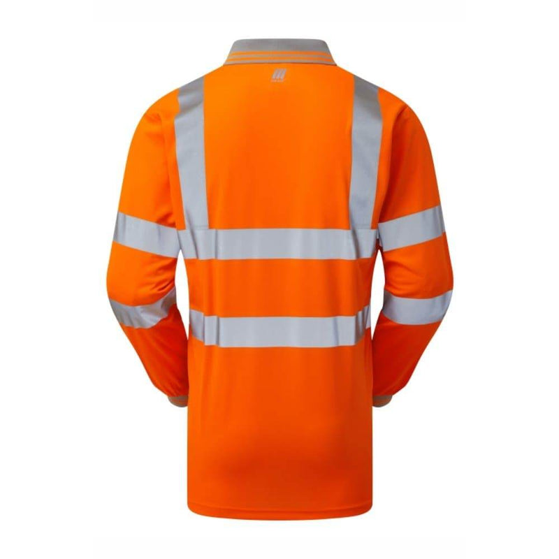 PULSAR PR470 Hi-Vis Orange Long Sleeve Polo Shirt