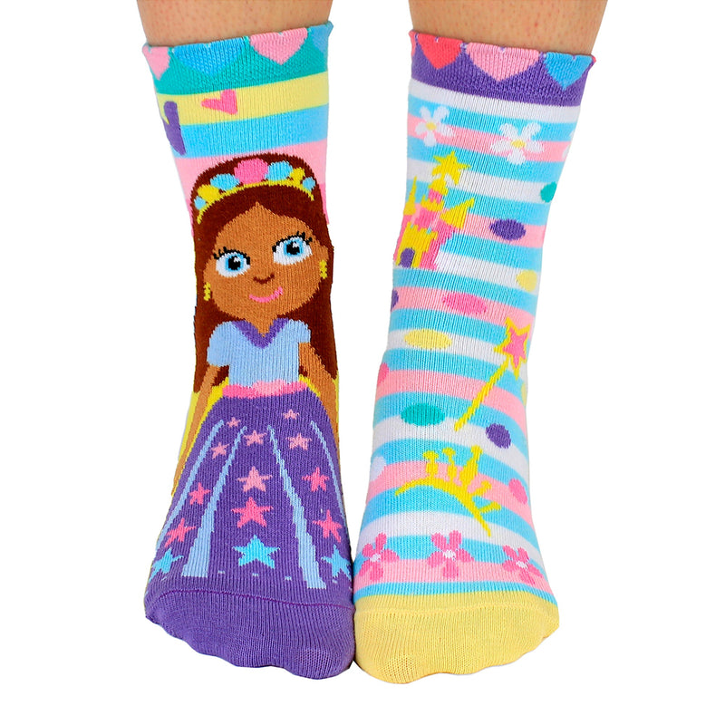 6 Pack Girls Cute Novelty Princess Odd Socks in a Gift Box