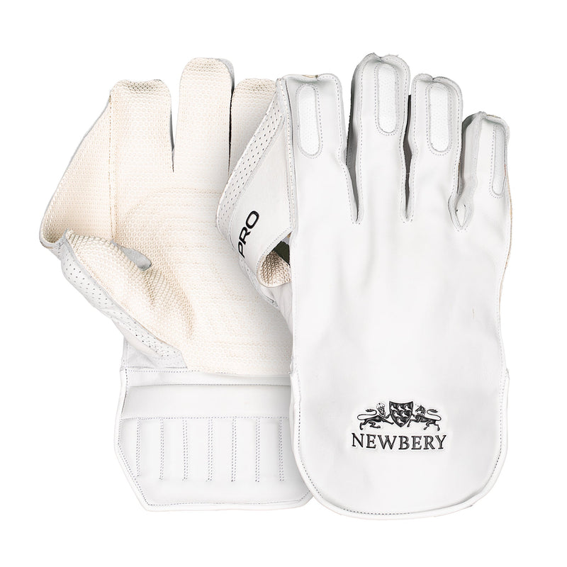 Pro Cricket Wicket-Keeping Gloves (White)