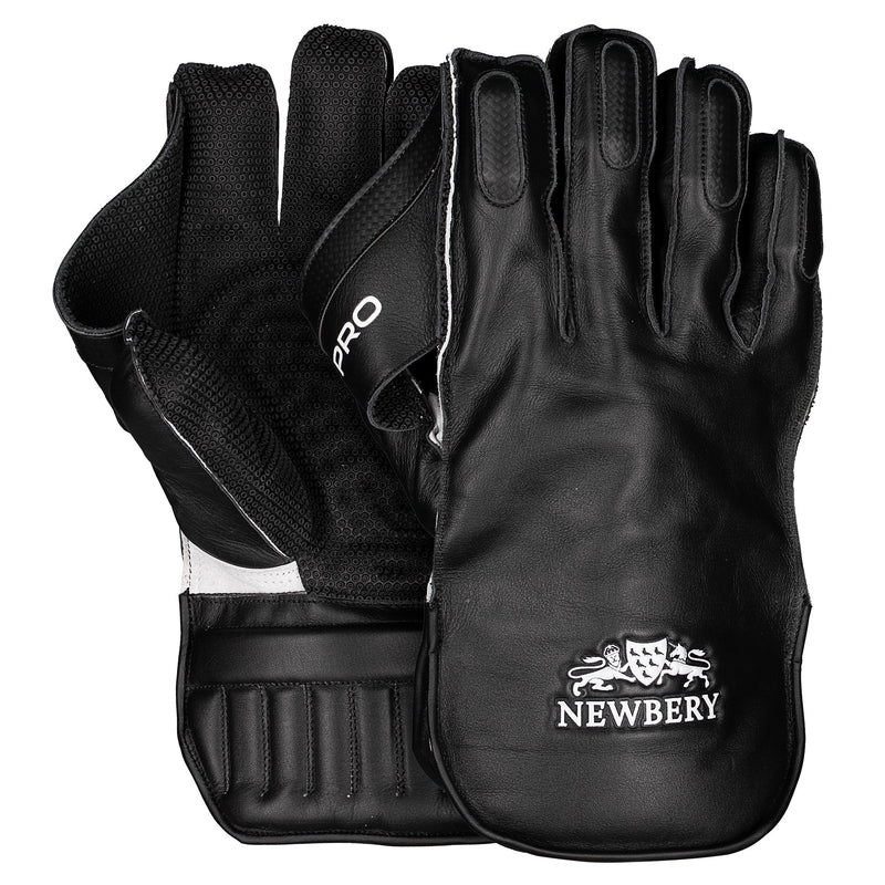 Pro Cricket Wicket-Keeping Gloves (Black)