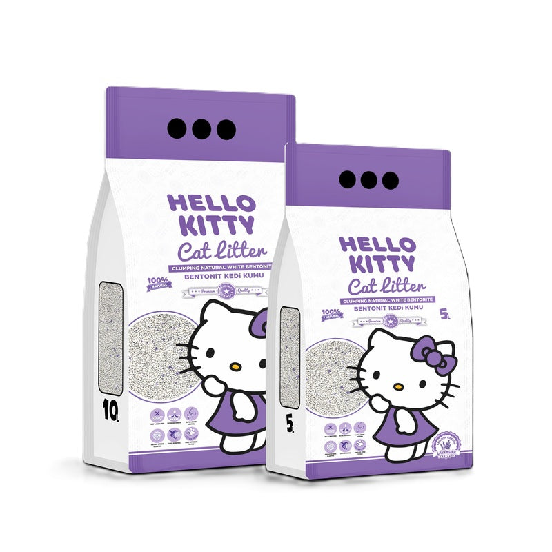 Hello Kitty Bentonite Lavender Clumping Cat Litter 5L