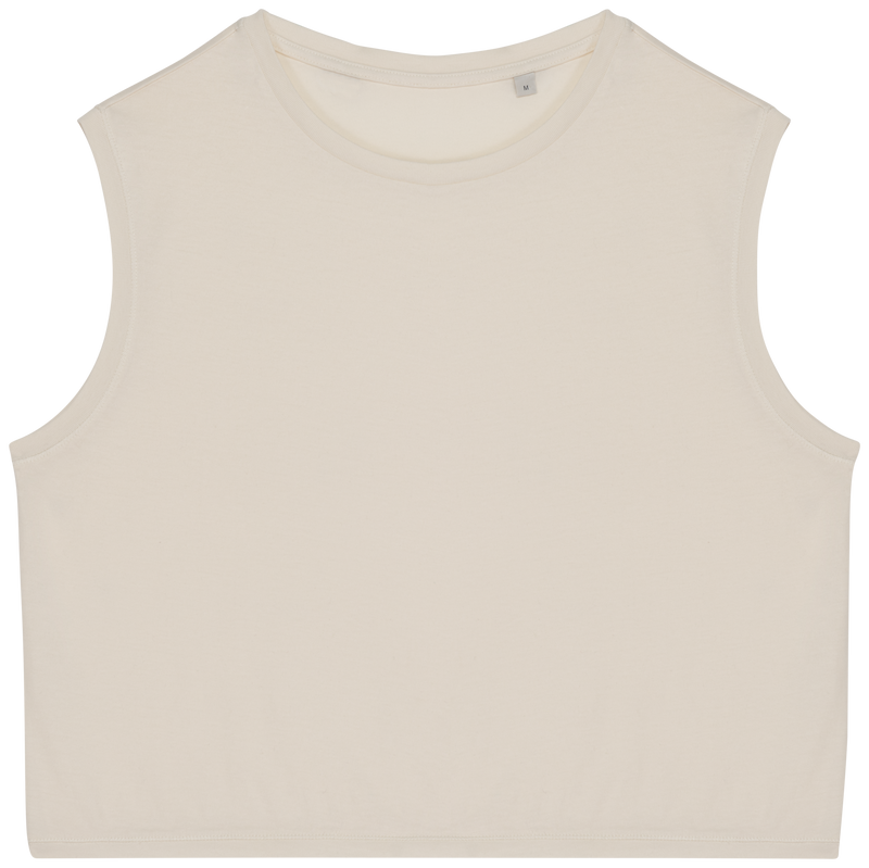 Organic Faded Cropped Tank Top: Womens