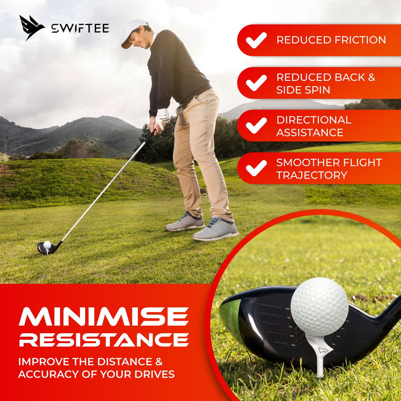 SWIFTEE 10 pack of Orange Premium 10 Degree  83mm Golf Tees