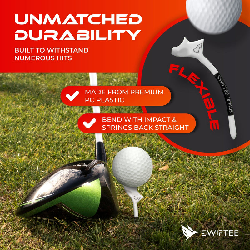 SWIFTEE 10 pack of Orange Premium 10 Degree  83mm Golf Tees
